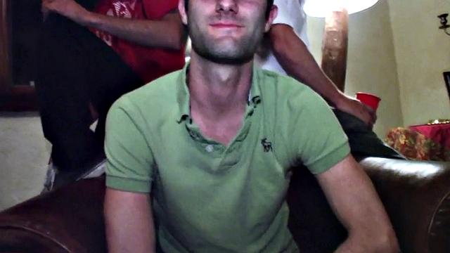 Hazed college stud assfucked for voyeuristic fraternity