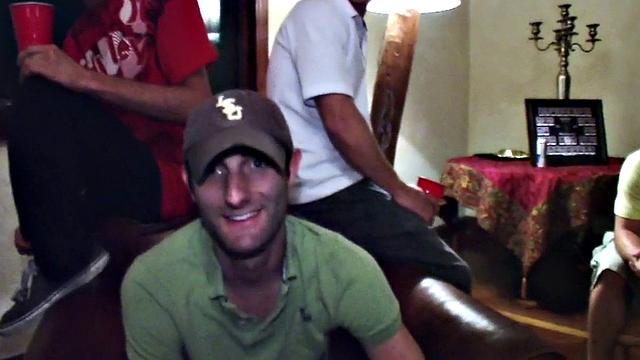 Hazed college stud assfucked for voyeuristic fraternity