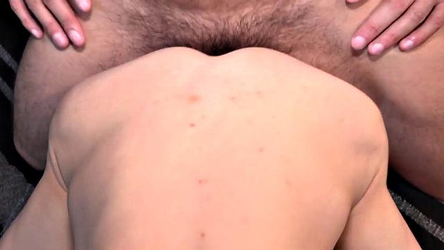 Suited mature spanking and giving bareback