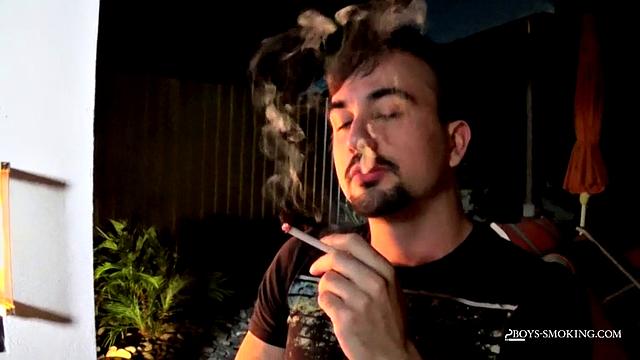 Big Guy Mason Smoking In The Garden - Mason Learns