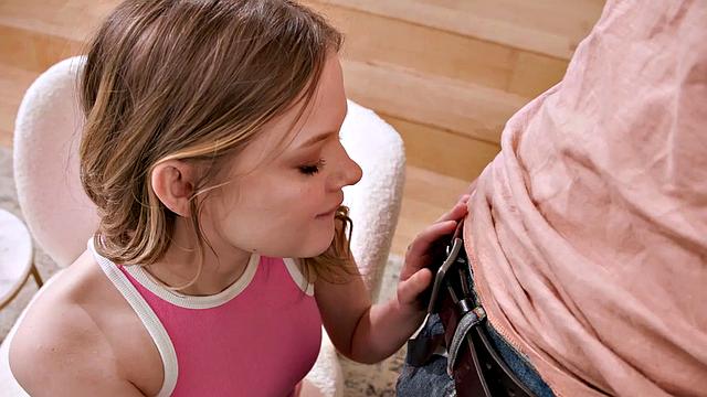 ADULT TIME - Can You Make Me Squirt..? Innocent Teen Coco Lovelock Lets Stepbro Prove She Can Squirt