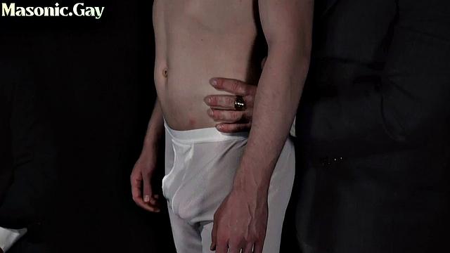 Bearded masonic man analtoying his twink