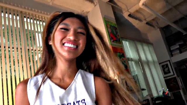 Skanky Asian handling cock POV