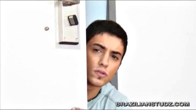 Hugo Lopez and Daniel Trejo start kissing, and David Leon likes it so much he strips off his clothes. Hugo goes down on Daniel's 9 inch cock.