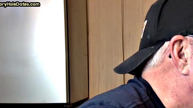 Gloryhole DILF sucks cock and gets fucked in greedy ass