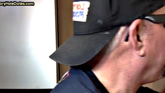 Gloryhole DILF sucks cock and gets fucked in greedy ass