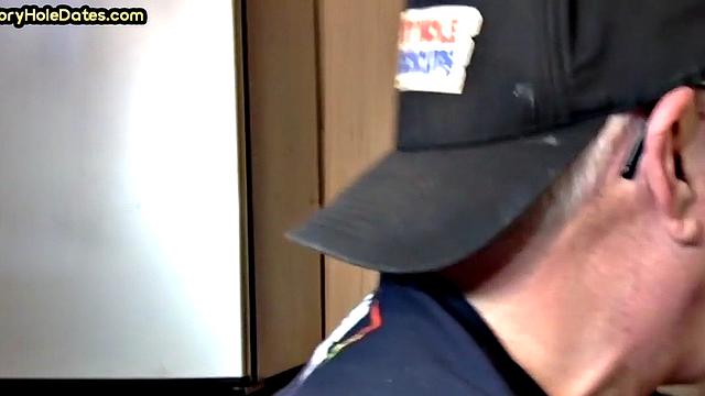 Gloryhole DILF sucks cock and gets fucked in greedy ass