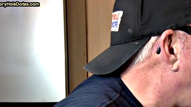 Gloryhole DILF sucks cock and gets fucked in greedy ass