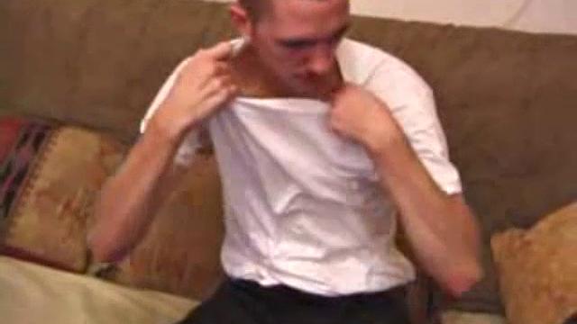 On a rainy day, Casper Cox is kpt from an afternoon of skateboarding, so he watches a video while stroking his cock. After lubing his meat, he works it awhile, before lubing up a jelly dildo and working his asshole with it.