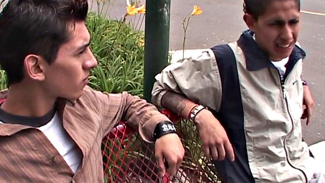 Skinny Latino twink fucked at home in ass after sucking cock