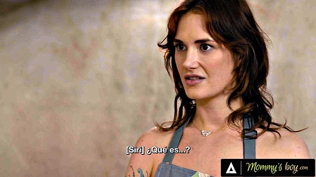 MOMMY'S BOY - MILF Siri Dahl Caught Naked In The Kitchen! Stepson Banged Hard! SPANISH SUBTITLES