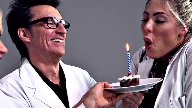 Red Super Dildo For Doctor's Birthday