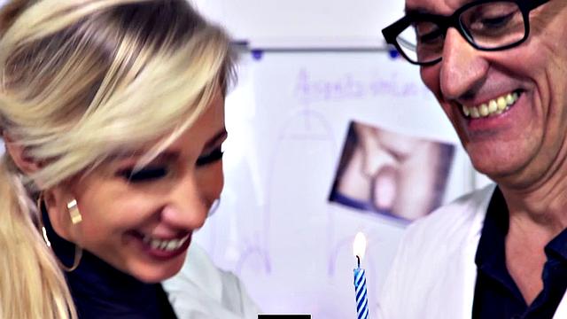 Red Super Dildo For Doctor's Birthday