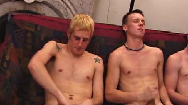 In this hot foursome, everyone gets a taste of the other's cock, before Roar fucks Torque while Matthew and Preston jack off. Eventually, Roar gets designated as the cum rag.