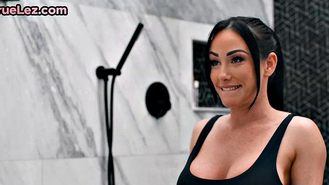 Stunning Lesbian toyed in pussy