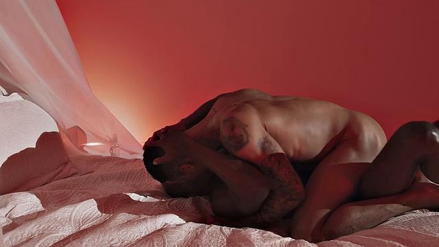 Oiled Latino stud gets banged in ass by IR lover