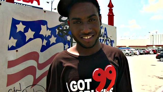 Black bottom by white jock outdoor till cumshot