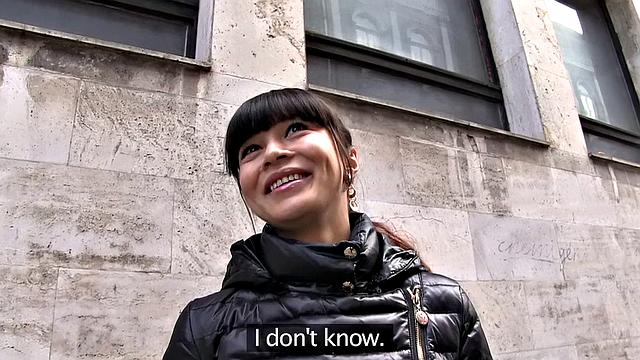 Brunette hottie gets her tight pussy pounded in doggystyle while showing off her tattoo