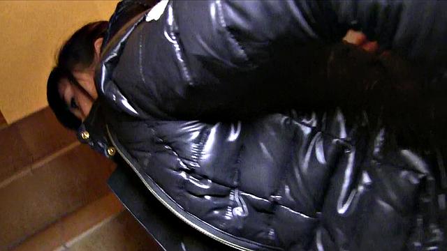 Brunette hottie gets her tight pussy pounded in doggystyle while showing off her tattoo