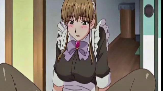 Hot Maid In Naked Apron Pleases Master