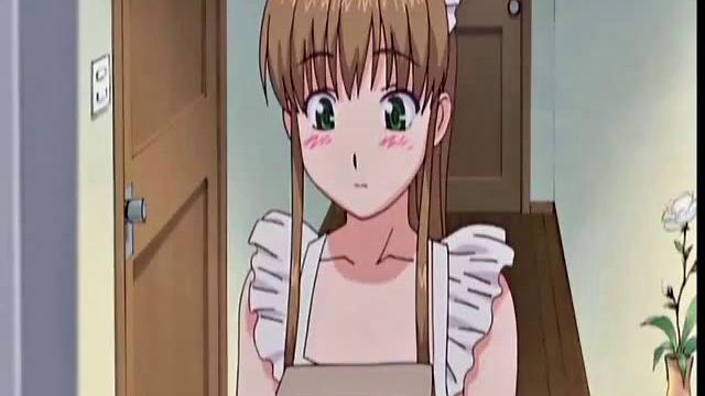 Hot Maid In Naked Apron Pleases Master