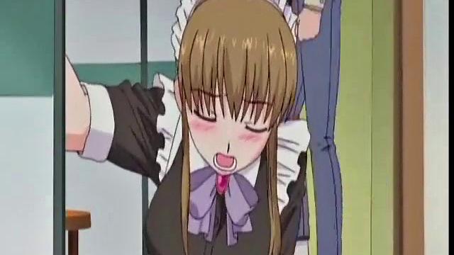Hot Maid In Naked Apron Pleases Master
