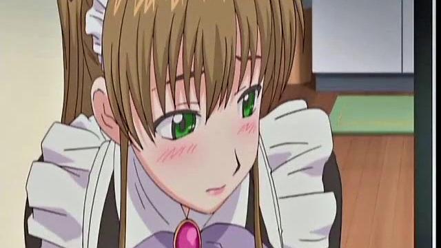 Hot Maid In Naked Apron Pleases Master