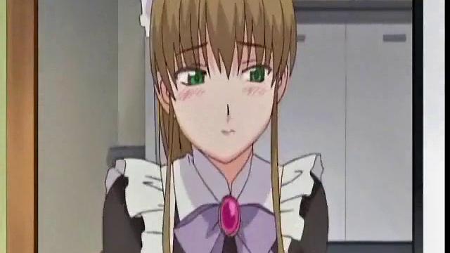 Hot Maid In Naked Apron Pleases Master