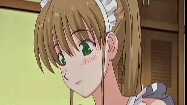 Hot Maid In Naked Apron Pleases Master