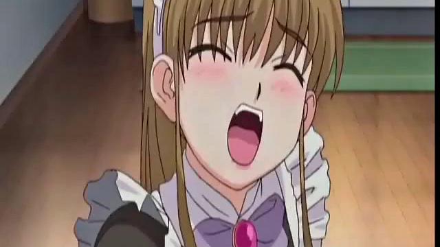 Hot Maid In Naked Apron Pleases Master