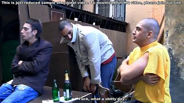 cute teen in crazy anal gang bang