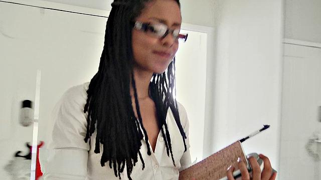 Kira's tight ass and abs get a workout in the kitchen with a hot fuck and a facial