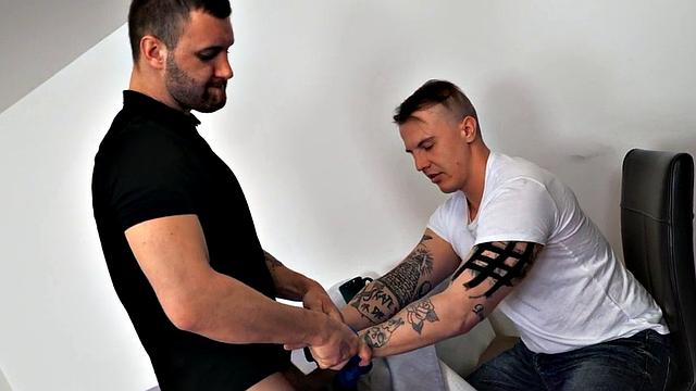 Dominant jock fucks tied sub deepthroating till cumshot