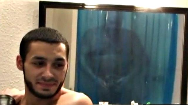 Hunky German giving blowjob after massaged by jock