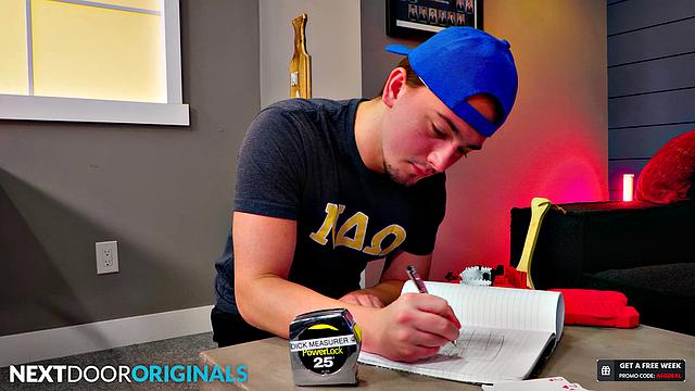 Mischievous Fratboy Tests Out Gloryhole with Sexy Twink - NextDoorStudios