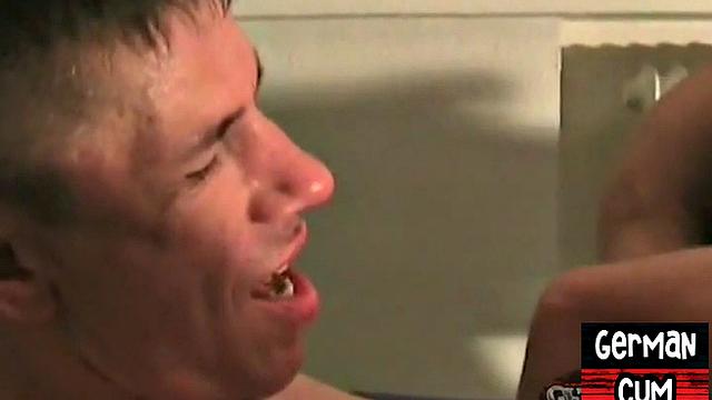 Masked German gay fucked in homemade bareback orgy