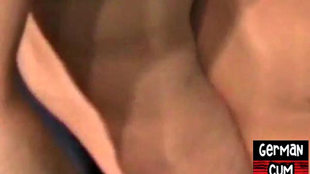 Masked German gay fucked in homemade bareback orgy