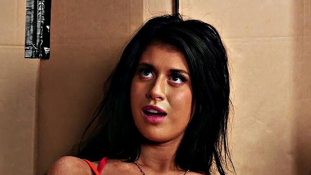 Slutty british worker teasing voyeur