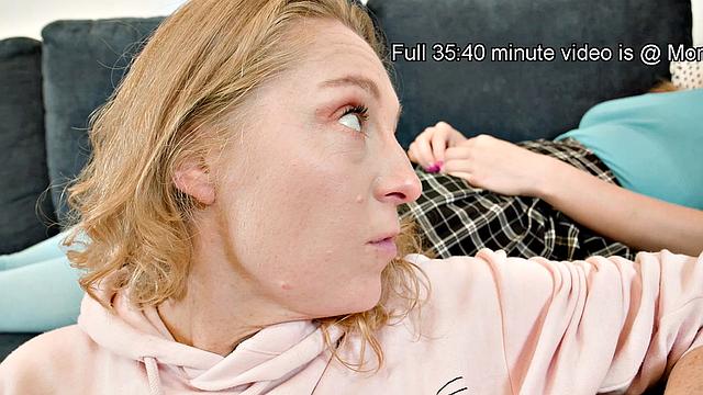 MOMMY4K. Cucumber for Her Eyes and Boyfriends Cock for Her