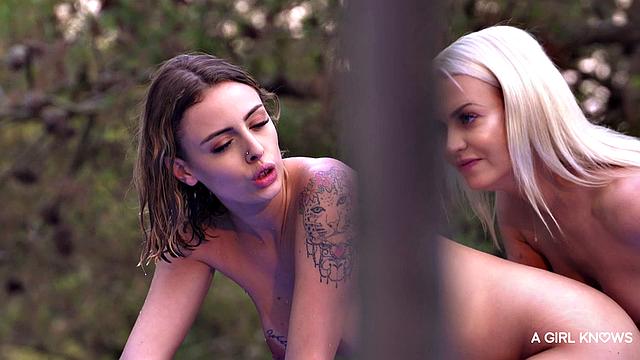 Hot lesbian couple enjoys steamy sex