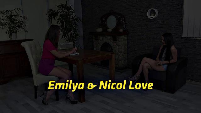 Vipissy - Pissing lesbians Nicol Love and Emilya Argan get drenched