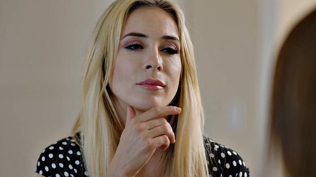 Pussylicked dyke strapon fucking GF tight pussy