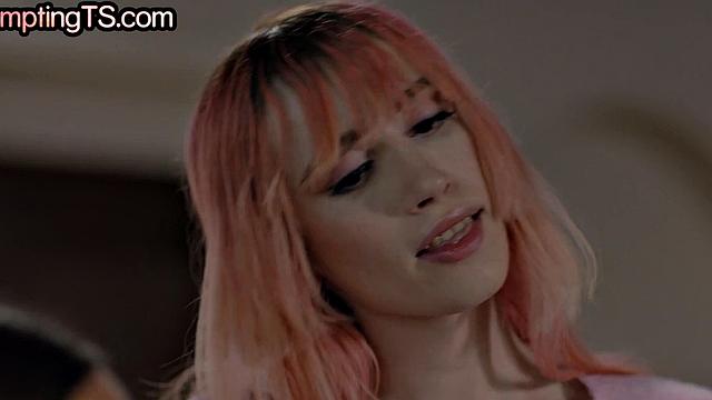 Transsexual enjoys anal fucking by big hard cock