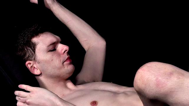 Barebacked twink assfucked in sling by top stud