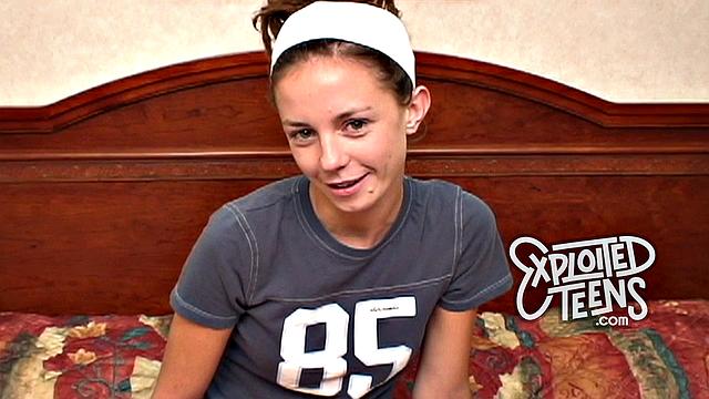 A teen with a hairy pussy in panties & lingerie give a hot blowjob and take a hard pounding from behind