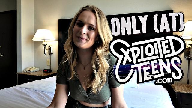 A teen with a hairy pussy in panties & lingerie give a hot blowjob and take a hard pounding from behind