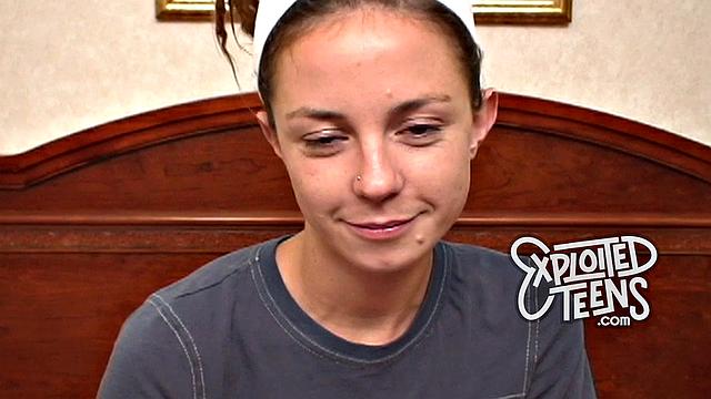 A teen with a hairy pussy in panties & lingerie give a hot blowjob and take a hard pounding from behind