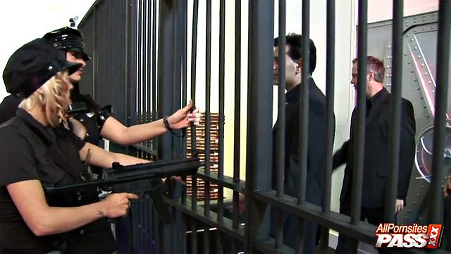 Busty porn stars in an orgy