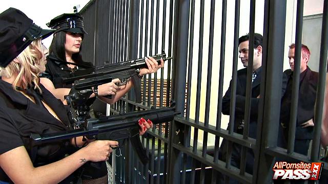 Busty porn stars in an orgy