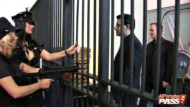 Busty porn stars in an orgy